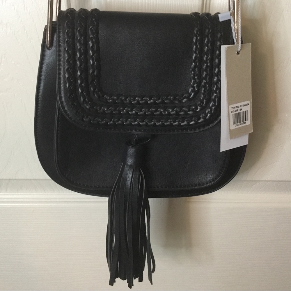 Calin Collection NWT Black Vegan Crossbody Bag